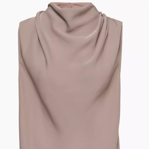 NWT Aritzia CARTER BLOUSE WARM Taupe Size 2XL Balletcore Office Siren - Picture 2 of 5